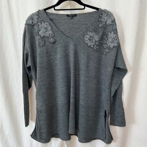 Lafayette 148 gray sweater